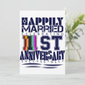 Invitation cérémonie de 1er anniversaire de mariage (Debout devant)