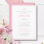 Invitation Cérémonie de baptême de la petite fille juive hébr