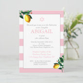 Invitation Cérémonie de baptême de la petite fille Lemons héb (Debout devant)