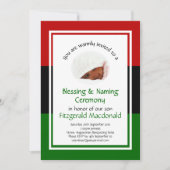 Invitation CÉRÉMONIE DE BÉNÉDICTION DU NOM | Pan African | Ph (Devant)