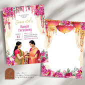 Invitation Cérémonie de Choora Bangle Pink Fuchsia India