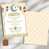 Invitation Cérémonie de circoncision musulmane Tahara en or