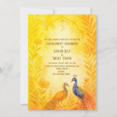 Invitation Cérémonie de fiançailles hindoue indienne florale  (Devant)