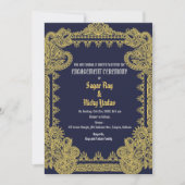 Invitation Cérémonie de fiançailles indienne Design Intriqué  (Devant)