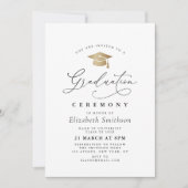 Invitation cérémonie de graduation de script de calligraphie (Devant)