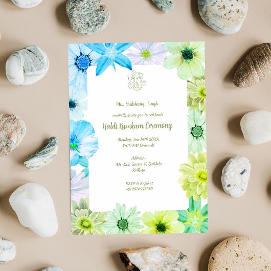 Invitation Cérémonie de Haldi Kumkum