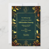Invitation Cérémonie de Haldi Kumkum (Devant)