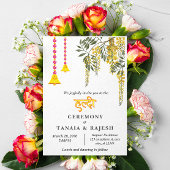 Invitation Cérémonie de Haldi Mariage indien de style contemp