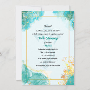 Invitation Cérémonie de Janeu du Thread Saint Hindu Poite Upa