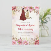 Invitation Cérémonie de la bague numérique Fiançailles indien (Debout devant)