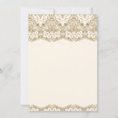 Invitation Cérémonie de la crème et de la dentelle d'or islam (Dos)