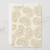 Invitation Cérémonie de la crème et de l'or Paisley islamique (Dos)