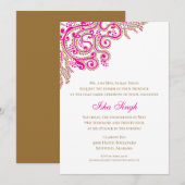 Invitation Cérémonie de la demi-Saree (Devant / Derrière)