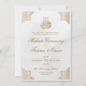 Invitation Cérémonie de la frontière géométrique de l'or isla (Devant)