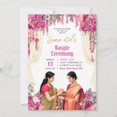Invitation Cérémonie de la Fuchsia Rose India Bangle Choora (Devant)