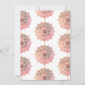 Invitation Cérémonie de la Mehndi Rouge de Bourgogne Invitati (Dos)