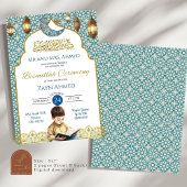 Invitation Cérémonie de la Moon Islamic Boy Bismillah