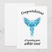 Invitation Cérémonie de la robe blanche Crystal Médicale (Devant / Derrière)