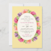 Invitation Cérémonie de l'Annaprashana, première fille de fle (Devant)