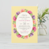 Invitation Cérémonie de l'Annaprashana, première fille de fle (Debout devant)