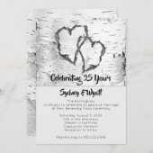 Invitation Cérémonie de l'anniversaire de mariage des Coeurs (Devant / Derrière)