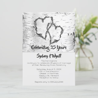 Invitation Cérémonie de l'anniversaire de mariage des Coeurs 