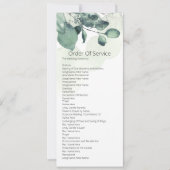 Invitation Cérémonie de mariage à l'ordre botanique de feuill (Devant)