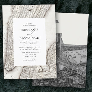 Invitation Cérémonie de mariage à New York Destination NYC