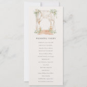 Invitation Cérémonie de mariage Blush Mariage Canopy Programm (Dos)