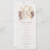 Invitation Cérémonie de mariage Blush Mariage Canopy Programm (Devant)