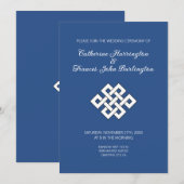 Invitation Cérémonie de mariage bouddhiste Nœud sans fin du b (Devant / Derrière)