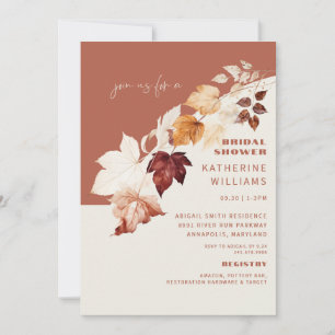 Invitation Cérémonie de mariage Cinnamon & Cream automne bota