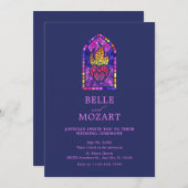 Invitation Cérémonie de mariage d'art en mosaïque de Fire Hea (Devant / Derrière)