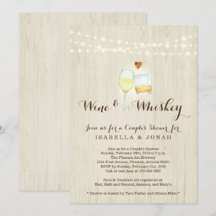 Invitation Cérémonie de mariage de couple Vin & Whisky Réhear