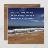 Invitation Cérémonie de mariage de destination (Devant / Derrière)