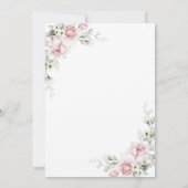 Invitation Cérémonie de Mariage de Roses Roses Roses Roses Ro (Dos)