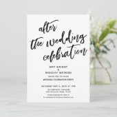 Invitation Cérémonie de mariage décontractée noir et blanc (Debout devant)