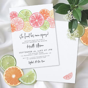 Invitation Cérémonie de mariage élégante autour du citron Mai