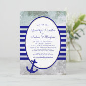 Invitation Cérémonie de Mariage Nautical Cruise Ship Invitati (Debout devant)