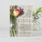 Invitation Cérémonie de Mariage photographique Mason Jar avec (Debout devant)