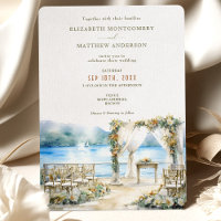 Cérémonie de Mariage romantique en bord de lac Aqu