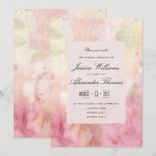 Invitation Cérémonie de mariage romantique et rêveuse