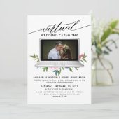 Invitation Cérémonie de Mariage virtuel de photo moderne (Debout devant)