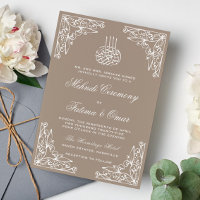 Cérémonie de Mehndi au henné islamique de crème mo