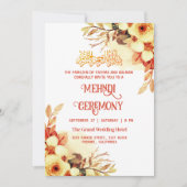 Invitation Cérémonie de Mehndi Floral musulman (Devant)