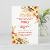 Invitation Cérémonie de Mehndi Floral musulman (Debout devant)
