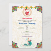 Invitation Cérémonie de Naming Hindu Namkaran (Devant)