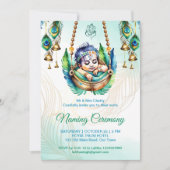 Invitation Cérémonie de Namkaran de nommage de bébé Krishna b (Devant)