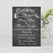 Invitation Cérémonie de noces vintage (Debout devant)