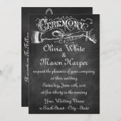 Invitation Cérémonie de noces vintage (Devant / Derrière)